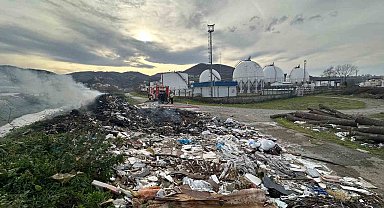 Gaz dolum tesisi yanında korkutan yangın