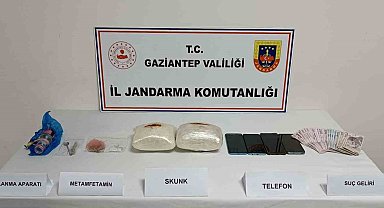 Gaziantep'te yolcu otobüsünde 2 kilo uyuşturucu bulundu