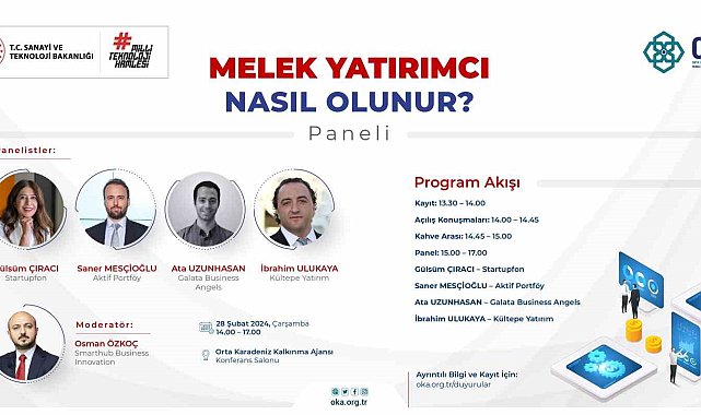 Girişimcilik ekosisteminin önemli aktörleri Samsun'da panel gerçekleştirecek