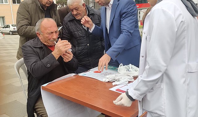Glikoz düzeyi kan basıncı ve karbon monoksit ölçümü yapıldı