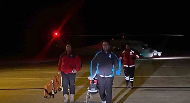 Gökçeada'da rahatsızlanan hasta askeri helikopterle Çanakkale'ye getirildi