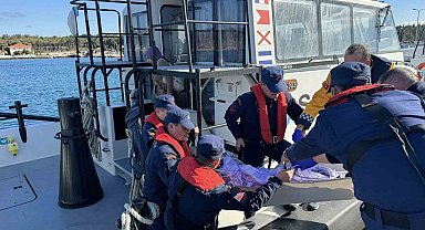 Gökçeada'da rahatsızlanan vatandaş Sahil Güvenlik ekiplerince tahliye edildi