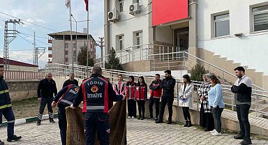 Iğdır Belediyesinden yangın söndürme eğitimi