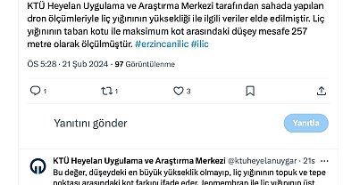 İliç'te liç yüksekliği sınırı aşıldı bilgisi kaynağından düzeltildi