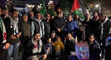 İstanbul'da Refah Sınır Kapısı'nın açılması talebiyle eylem düzenlendi