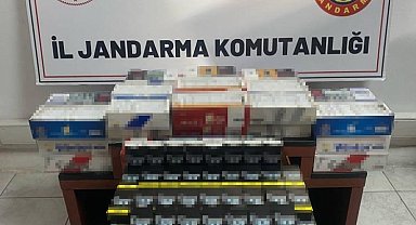 Jandarma ekipleri 7 bin 300 dal tütün doldurulmuş makaron ele geçirdi