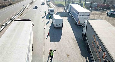 Jandarma ekiplerinden kış lastiği denetimi