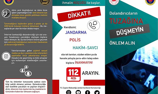 Jandarma'dan vatandaşa dolandırıcılık yöntemlerine karşı bilgilendirme