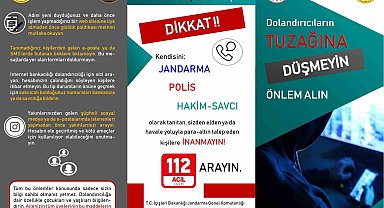 Jandarma'dan vatandaşa dolandırıcılık yöntemlerine karşı bilgilendirme