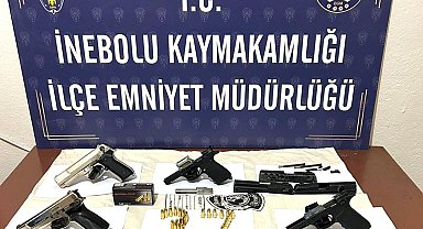 Kastamonu'da 4 adet ruhsatsız tabanca ele geçirildi