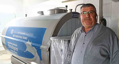 Kokurteli Yazır Mahallesi'ne 4 tonluk süt tankı desteği