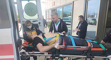 Kolunu merdanaye kaptıran işçi ağır yaralandı