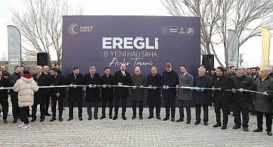 Konya Büyükşehir'in Ereğli'ye kazandırdığı 8 halı sahanın açılışı yapıldı