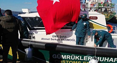 Konyalı şehit gümrük muhafaza memurunun adını taşıyan bot denize indirildi