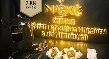 Köpük basınç makinesi içinden esrar çıktı