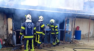 Kümesteki hayvanları yoldan geçen vatandaşların dikkati kurtardı