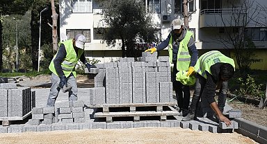 Kuşadası'nda yol yapım çalışmaları Kirazlı yolu ile sürüyor