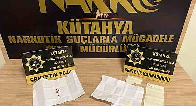 Kütahya'da 2 kişinin bulunduğu araçta uyuşturucu ele geçirildi