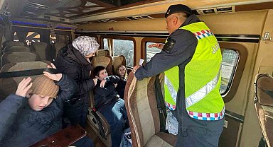Kütahya'da okul çevreleri ve servis araçlarına yönelik denetimler yapıldı