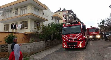 Manavgat'ta devrilen soba yangın çıkardı