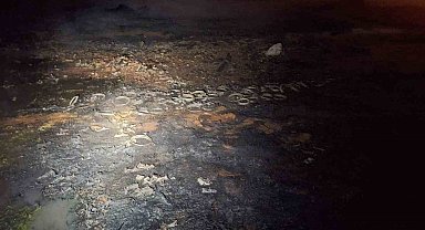 Mardin'de 5 milyon TL'lik sulama boruları saniyeler içinde küle döndü