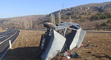 Mardin'de şarampole yuvarlanan otomobilde 1 kişi yaralandı
