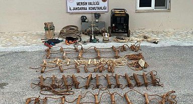 Mersin'de kaçak kazı yapan 5 şüpheli suçüstü yakalandı