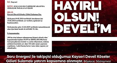 MHP'li Ersoy'dan Develi'ye müjde