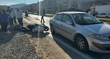 Milas'ta otomobil ile motosiklet çarpıştı: 1 yaralı