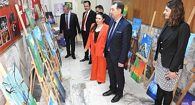 Minik ressamların eserleri hayran bıraktı