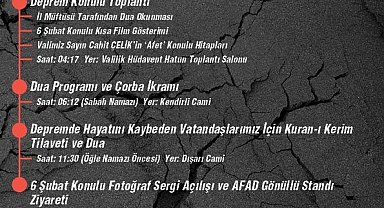 Niğde'de 6 Şubat'ta hayatını kaybedenler için anma programı