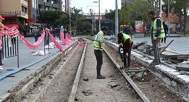 Nostalji Tramvay hattında hummalı çalışma