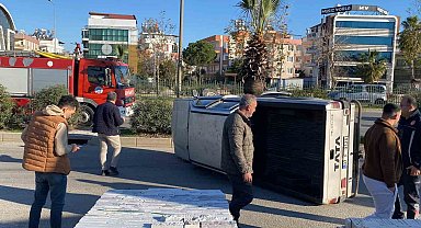 Önce çarptı, sonra yan yatarak sürüklendi