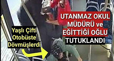 Otobüste Yaşlı Çifti Döven,Utanmaz BABA OĞUL Tutuklandı