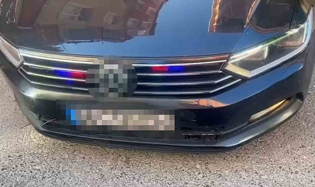 Pendik'te usulsüz çakarlı araç sahibi ve sürücüsüne ceza