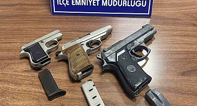 Polis ekipleri 3 adet silah ele geçirdi