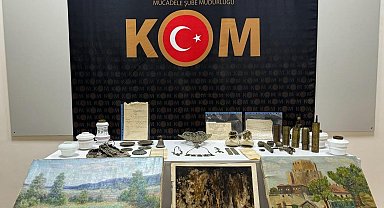 Polis uygulamasında etnografik eserler ele geçirildi