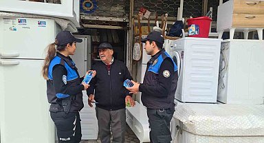 Polisten ikinci el eşya satıcılarına bilgilendirme