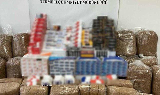 Samsun'da 1 ton 360 kilo kaçak tütün ele geçirildi