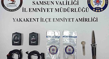 Samsun'da 2 adet radar tespit cihazı ve uyuşturucu madde ele geçti