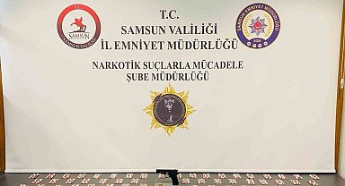 Samsun'da bin 298 adet sentetik ecza ele geçirildi