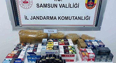 Samsun'da jandarma tarafından düzenlenen operasyonunda çok sayıda makaron ele geçirildi