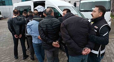 Samsun'da suç örgütü operasyonunda 8 kişi adliyeye sevk edildi