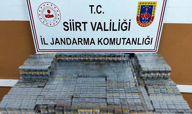 Siirt'te bin 100 paket kaçak sigara ele geçirildi