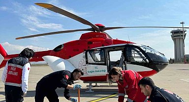 Şırnak'ta hipertansiyon sorunu olan çocuk ambulans helikopter ile Van'a götürüldü