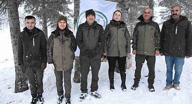 Şırnak'ta yaban hayvanları unutulmadı, doğaya yem bırakıldı