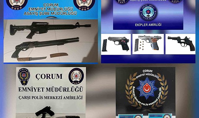 Şok uygulamada 25 silah ele geçirildi