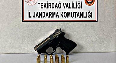 Tekirdağ'da tabancalar ele geçirildi