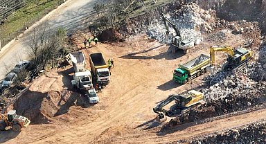 Teleferik için otopark alanları inşa ediliyor