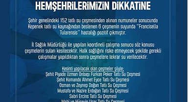 Temiz sanılan sular kirli çıktı, belediye o çeşmeleri kapatma kararı aldı